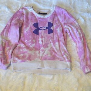 Under Armour Purple Logo Pink Tie-Dye Sweatshirt